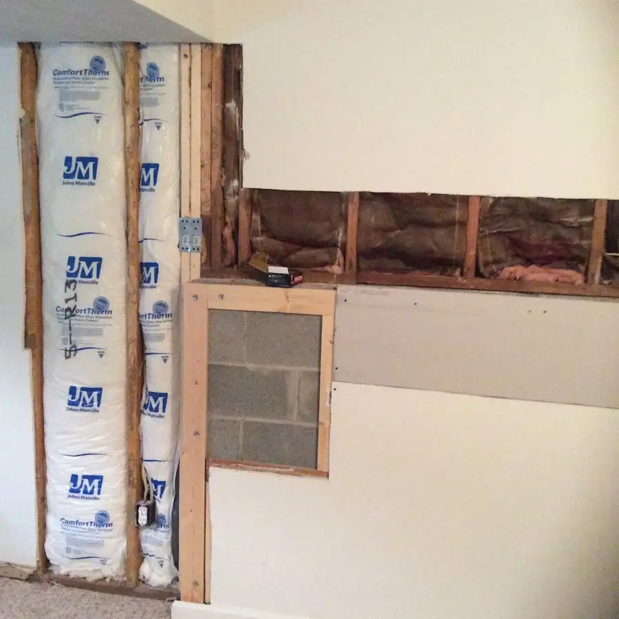 Wall insulation replacement during Structural Drying in Groveton